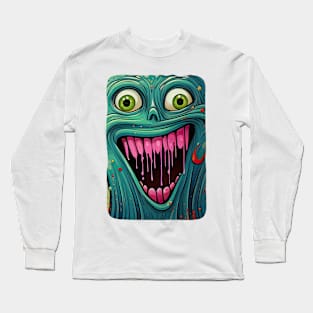 Funny Monster Face Long Sleeve T-Shirt